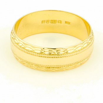 18ct gold 5.3g Wedding Ring size R½